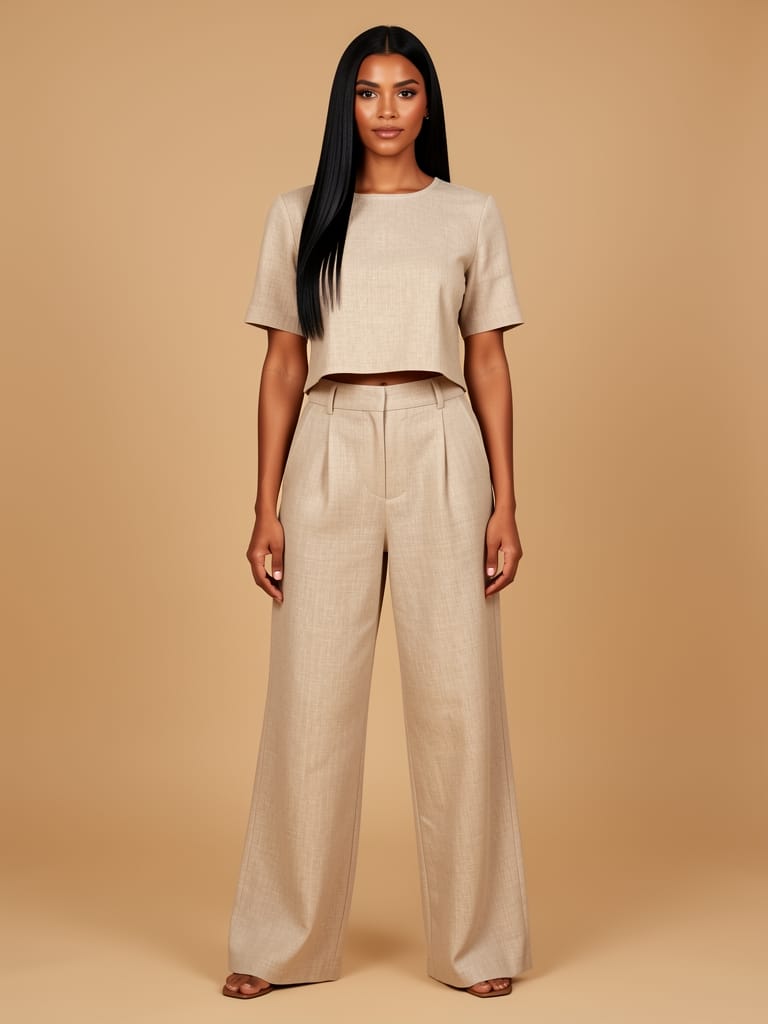 Conjunto linho cropped