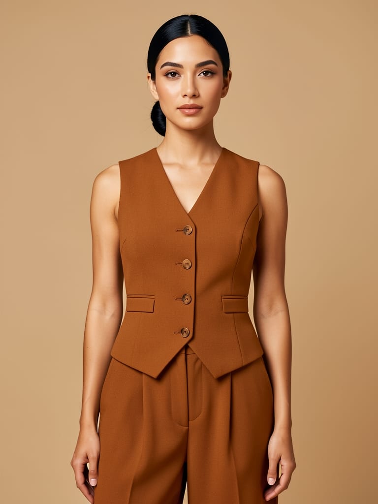Conjunto colete e calça wide alfaiataria — 4