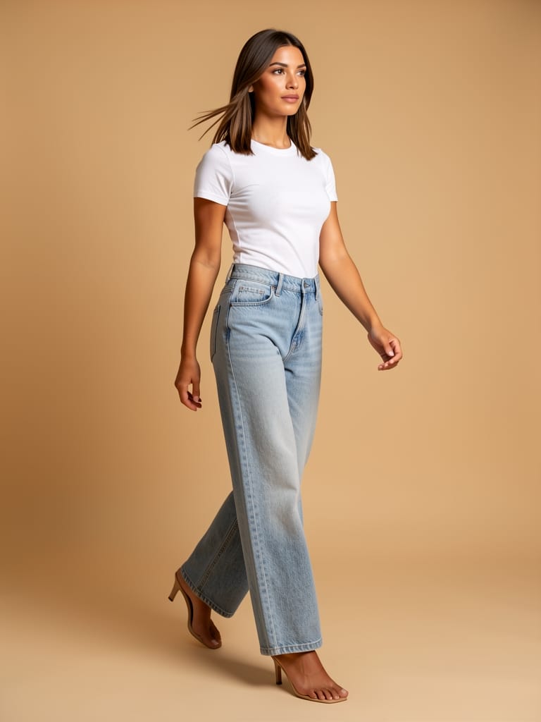 Jeans de pierna ancha y tiro alto — 3