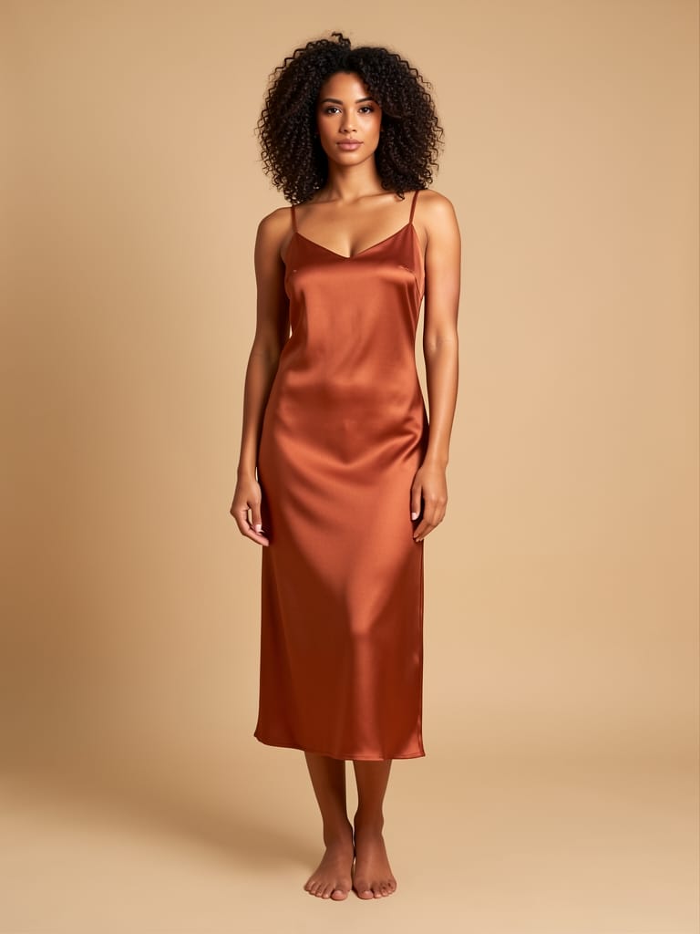 Vestido midi alcinha