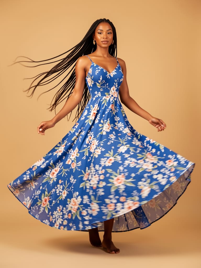 Vestido longo floral — 3